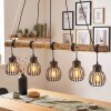 Oravi houten balk hanglamp, 5-lichts E27, lengte 100 cm, kooikappen