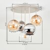Koyoto 5-lichts plafondlamp met bollen, rond Ø 45 cm, E14 voor woonkamer