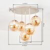 Gastor bol plafondlamp 5-lichts rond Ø 45 cm met E14 fittingen, retro