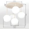 Chehalis 5-lichts plafondlamp met bollen voor woonkamer, G9, rond, Ø 45 cm