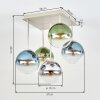 Gastor retro plafondlamp met bolvormige kappen, 5-lichts uitvoering voor eetkamer