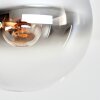 Gastor retro plafondlamp met bolvormige kappen, 5-lichts uitvoering voor eetkamer