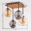 Gastor 4-lichts retro plafondlamp met bolkappen voor eetkamer en woonkamer