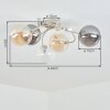 Chehalis plafondlamp met bollen, 6-lichts G9, ø 64 cm, retro woonkamerlamp