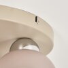 Moderne Cluster-plafondlamp Eloria met drie ronde witte glazen kappen, ø 13 cm, E27