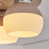 Moderne Cluster-plafondlamp Eloria met drie ronde witte glazen kappen, ø 13 cm, E27