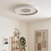 Ronde LED-plafondlamp Orvix, wit, bruin-champagnekleurige kap, 2700-6000 Kelvin