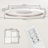Ronde LED-plafondlamp Orvix, wit, bruin-champagnekleurige kap, 2700-6000 Kelvin
