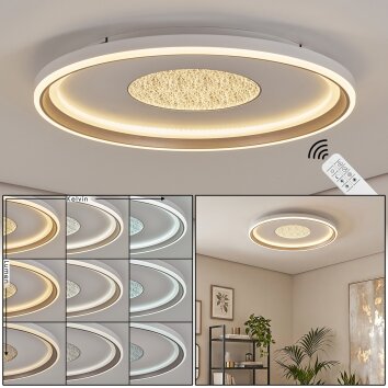 Orvix LED plafondlamp met afstandsbediening, ronde plafondverlichting ø 59 cm