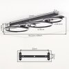 Langwerpige LED-plafondlamp Kordex met glittereffect en memoryfunctie 4000 Kelvin neutraalwit