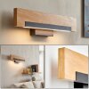 Moderne LED Wandlamp Inzino met houten afdekking, warmwit 3000 Kelvin, 1050 Lumen
