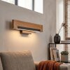 Moderne LED Wandlamp Inzino met houten afdekking, warmwit 3000 Kelvin, 1050 Lumen