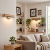 LED wandlamp Inzino met natuurlijke houten lichtbalk, 2-delige set, 3000 Kelvin warmwit