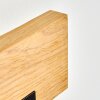 LED wandlamp Inzino met natuurlijke houten lichtbalk, 2-delige set, 3000 Kelvin warmwit