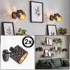Tallaboa verstelbare wandlamp set van 2 met stoffen lampenkap met patroon