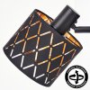Verstelbare Wandlamp Alsen met geometrische kap, goudkleurige binnenzijde en wandlichteffect