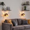 Wandlamp Alsen, set van 2, metalen kap met geometrische uitsparingen, draaibare kop