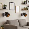 Alsen wandlamp set van 2 met stoffen lampenkap met patroon, draaibare lampkop