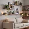 Alsen wandlamp set van 2 met stoffen lampenkap met patroon, draaibare lampkop