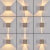 Tamarin LED buitenwandlamp vierkant voor buiten, moderne uplight en downlight