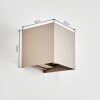 Tamarin LED buitenwandlamp set van 2, kubus wandlamp met up-down licht