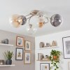 Chehalis retro plafondlamp met bolkappen, 6-lichts, Ø 64 cm, vintage stijl