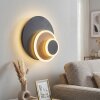 LED wandlamp Lemik met lichtgevende ringen, verstelbaar, 3000 Kelvin warmwit