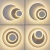 Moderne LED-wandlamp Lemik met ronde lichtgevende ringen, verstelbaar, 3000 Kelvin warmwit
