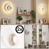 Lemik LED wandlamp rond, verstelbare wandverlichting set van 2, modern