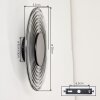 Ronde LED wandlamp Liriel met concentrische glasringen, 3000 Kelvin warmwit
