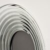 LED Wandlamp Liriel, 2-delige set, met helder en rookkleurig ribbelglas, 3000 Kelvin warmwit