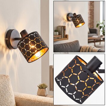 Alsen wandlamp met lampenkap met sleuven, verstelbare leeslamp voor woonkamer