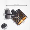 Moderne wandlamp Tallaboa, 2-delige set, geometrische rasterkap, draaibare kop