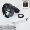 Moderne wandlamp Tallaboa, 2-delige set, geometrische rasterkap, draaibare kop