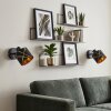 Opatija wandlamp set van 2, zwenkbare wandspot met lampenkap met uitsparingen