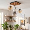 Gastor 4-lichts plafondlamp met bolkappen, retro boho voor woonkamer en hal