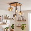 Gastor 4-lichts plafondlamp met bolkappen, retro boho voor woonkamer en hal