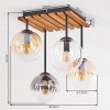 Gastor 4-lichts plafondlamp met bolkappen, retro boho voor woonkamer en hal