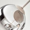 Moderne cluster-plafondlamp Koyoto met 5 bollen in helder, chroom en rookglas