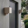 Wandlamp voor buiten Tamarin LED, vierkante behuizing, 2er-Set, 3000 Kelvin warmwit, sensor