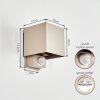 Wandlamp voor buiten Tamarin LED, vierkante behuizing, 2er-Set, 3000 Kelvin warmwit, sensor