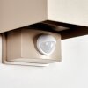 Wandlamp voor buiten Tamarin LED, vierkante behuizing, 2er-Set, 3000 Kelvin warmwit, sensor