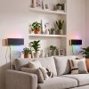 LED Wandlamp Axion, 2-delige set, vlakke indirecte RGB-lichtkrans, 3000 kelvin warmwit