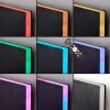 LED Wandlamp Axion, 2-delige set, vlakke indirecte RGB-lichtkrans, 3000 kelvin warmwit