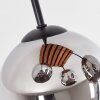 Koyoto 4-lichts plafondlamp met bolkappen en lamellenkap, E14, rond design