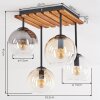 Koyoto 4-lichts plafondlamp met globe kappen voor eetkamer en woonkamer