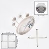 Moderne plafondlamp Koyoto met 4 heldere en rookkleurige glazen bollen, ø 15 cm