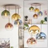 Sandkleurige Cluster-plafondlamp Koyoto met 4 kleurrijke glazen bollen, ø 15 cm