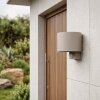 LED Wandlamp voor buiten Tamarin met zandkleur, bewegingsmelder, 3000 Kelvin warmwit, IP54
