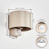 LED Wandlamp voor buiten Tamarin met zandkleur, bewegingsmelder, 3000 Kelvin warmwit, IP54